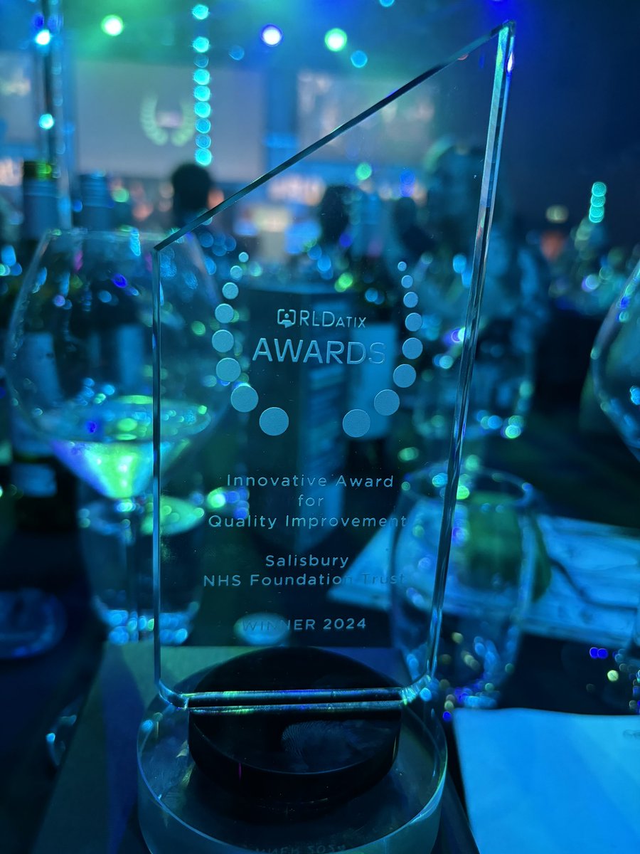 Whoop whoop - wow we were winners! <a href="/RLDatixUKI/">RLDatix UK & Ireland</a> Innovative Award for Quality Improvement ☺️☺️☺️
<a href="/ClareHJones/">Clare Holbrooke-Jones</a> <a href="/SalisburyNHS/">Salisbury Hospital</a> @JudyD95446599