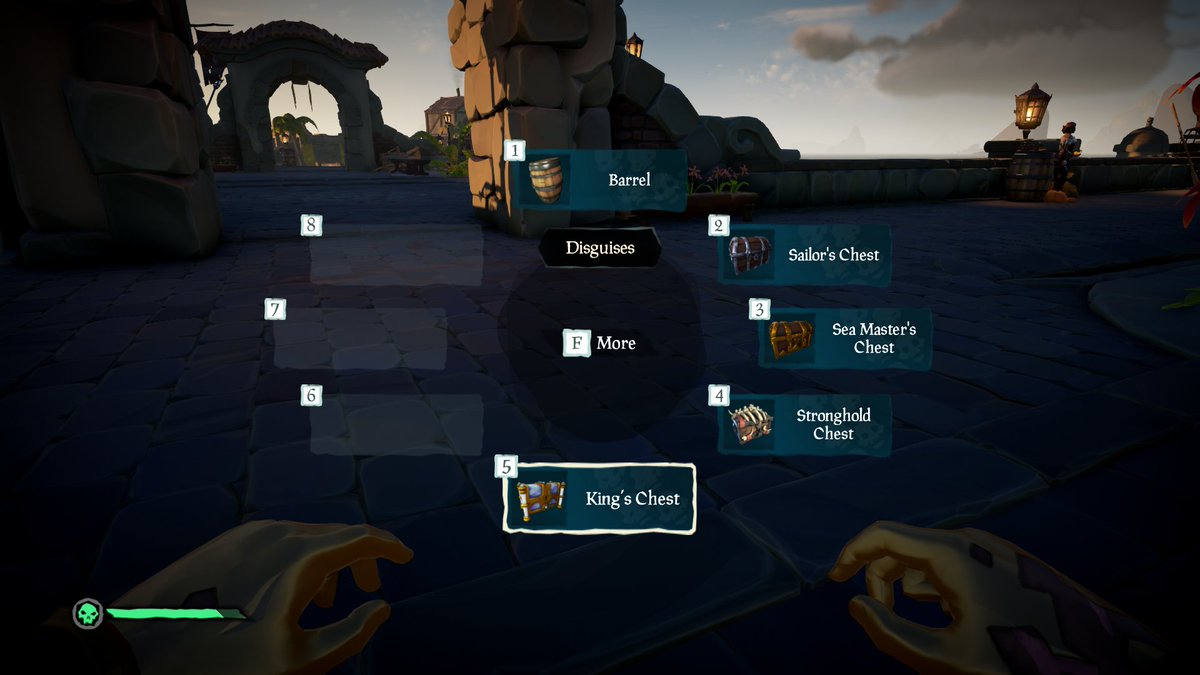 Despite todays difficulties, and the disabled features, I have to say the disguises are probably the most compelling rewards for a series of commendations that I've seen since the game released. I am actively hunting these babies and having great fun doing so. #SeaOfThieves