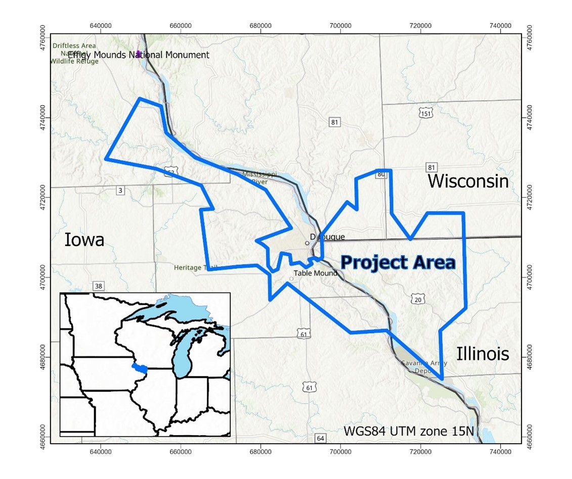 Low-level helicopter flights by the USGS Earth Mapping Resources Initiative are planned over areas within the Iowa counties of Clayton, Dubuque, and Jackson; Wisconsin counties of Grant and Lafayette; and Jo Daviess County in Illinois.