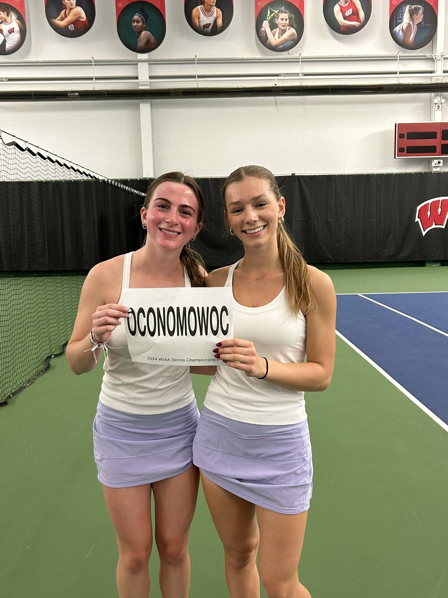 OconTennis's tweet photo. Madison &amp; Audrey beat Appleton North 6-1 6-1!! They take on DSHA tomorrow morning at 10 am! let’s keep it rolling https://t.co/zovKDF3rw7