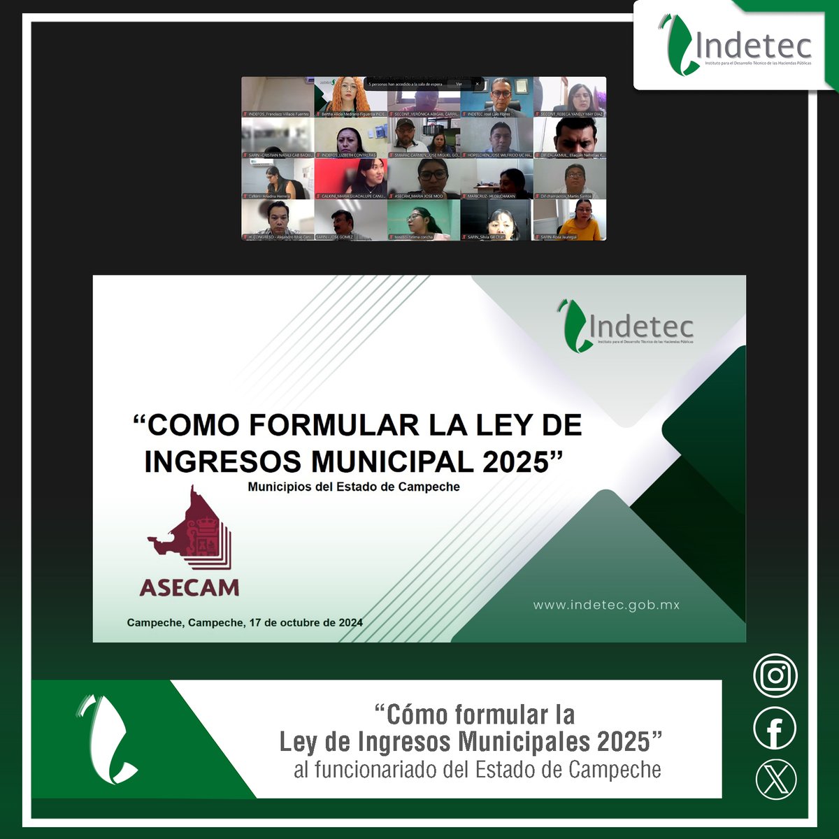 INDETEC_mx's tweet photo. Te compartimos los cursos impartidos por INDETEC el día 17 de octubre de 2024. #Indetec https://t.co/PqcKmc9gY5