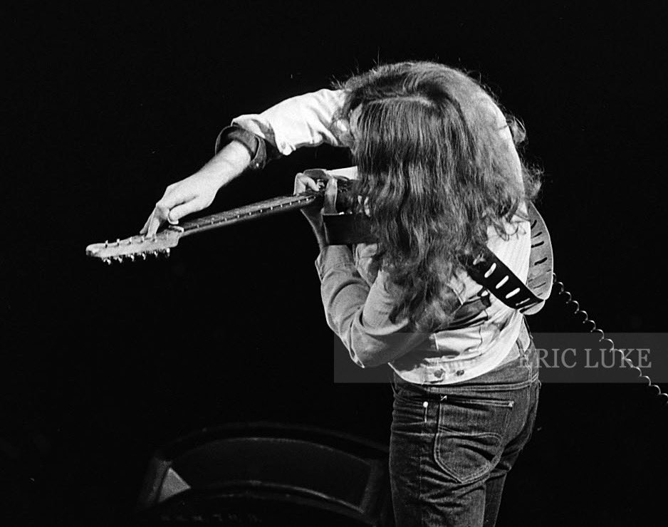 Irish rock and blues musician Rory Gallagher’s signature Fender Stratocaster guitar has sold for £700,000 at a London auction on Thursday, with a ‘premium’ placed on the item bringing the total to £889,400… here’s Rory in 1974 from my old negatives