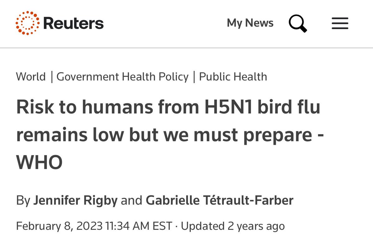 LauraMiers's tweet photo. The CDC has confirmed there have been 11 cases of H5N1 reported in humans in 13 days. 

The narrative has shifted from “low risk to humans” to “low risk to the public,” &amp; mainstream media is minimizing it, as they do. https://t.co/qDvToz2KNC