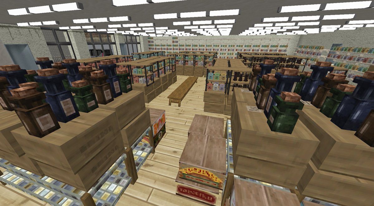 hashidoi_PJ's tweet photo. miniaturiaで某靴屋の内装を作成
#Minecraft
#MiniaTuria
#端戸井市 https://t.co/Z7dkgY3b0D