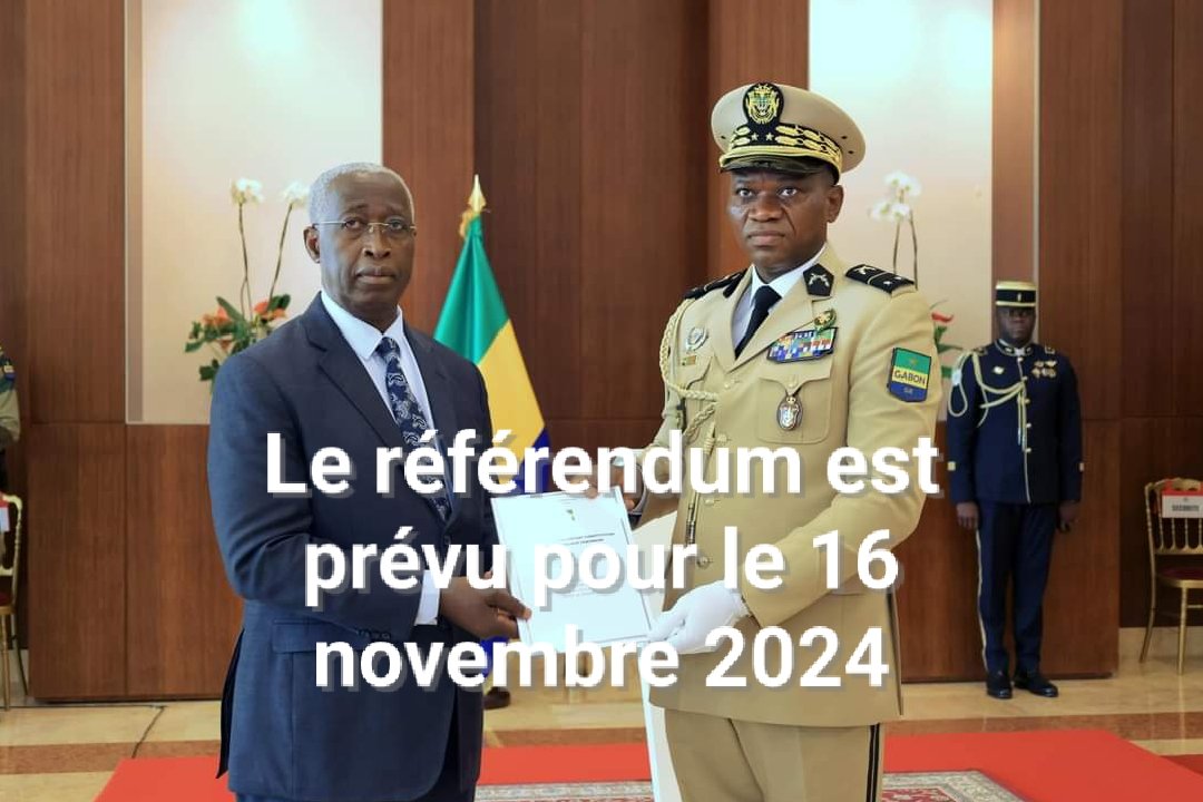 LPJGabonais's tweet photo. 🔴 Référendum Constitution | le collège électoral convoqué pour 𝗹𝗲 𝟭𝟲 𝗻𝗼𝘃𝗲𝗺𝗯𝗿𝗲. #Gabon #LPJG #Transiton https://t.co/M2Nnu1jXQT