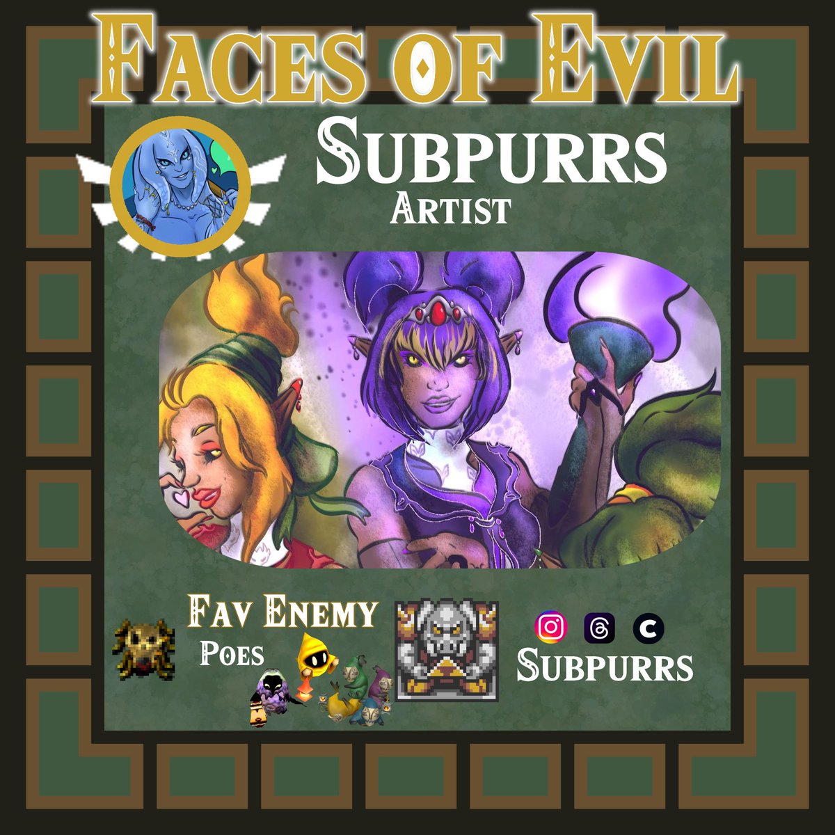FoEZine's tweet photo. Welcome our last zine artist, @subpurrs ! Here's a sneak peek at what they've created for Volume 8: Reverse Villains.

A magical encouter!

Make sure to check out the zine to see the completed piece.

#LegendOfZelda #Zelda #LegendOfZeldaZine #ZeldaZine #SpotlightContributor https://t.co/Aid0cyPUMW