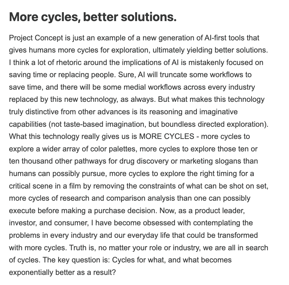 .<a href="/scottbelsky/">scott belsky</a>: "...we’re entering a new era of humanity that is increasingly about "WHAT to do” as the “how” becomes less of a daunting constraint. We’re entering an era where taste will outperform skill, and creative choices will distinguish every story, brand, and business..."
