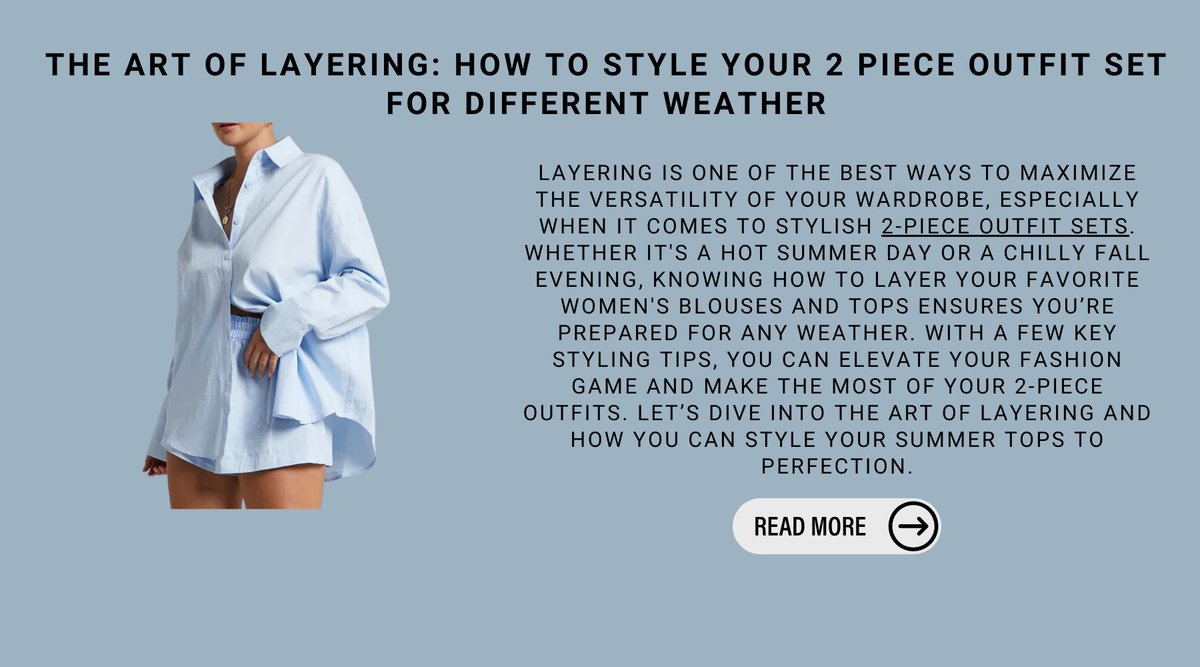 shopcomfyblouse's tweet photo. Layering for Summer Days
Opt for light fabrics like sheer kimonos to stay cool.
Accessorize with sunglasses and light jewelry to enhance your look.

Blog Link: https://t.co/fCUpfT1VEN https://t.co/z2FHKuk8cc