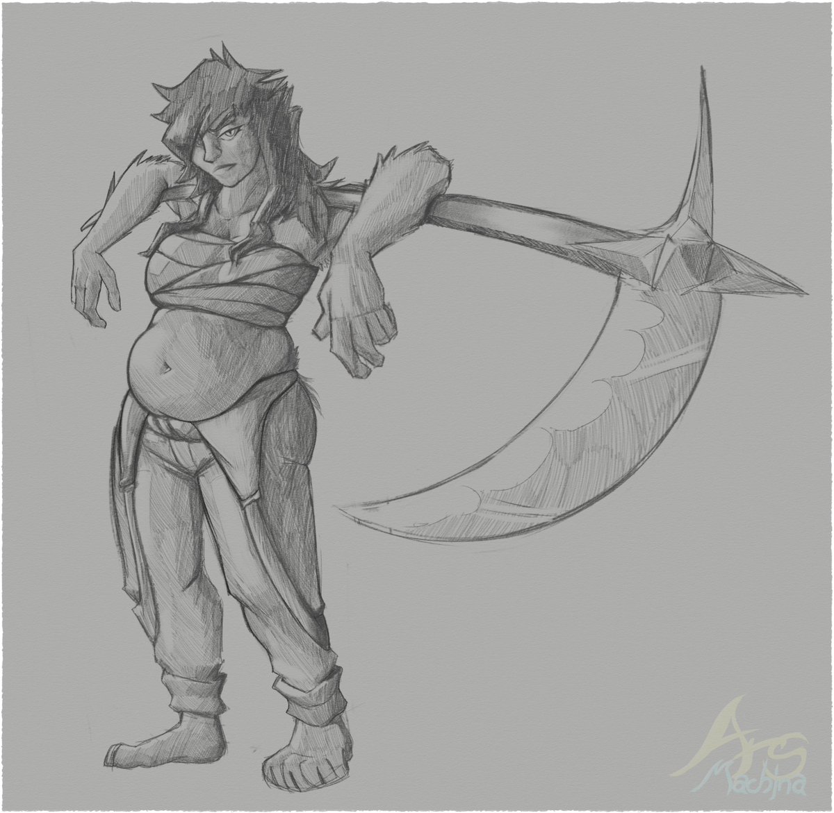 Rebelle pencil drawing of Celeste