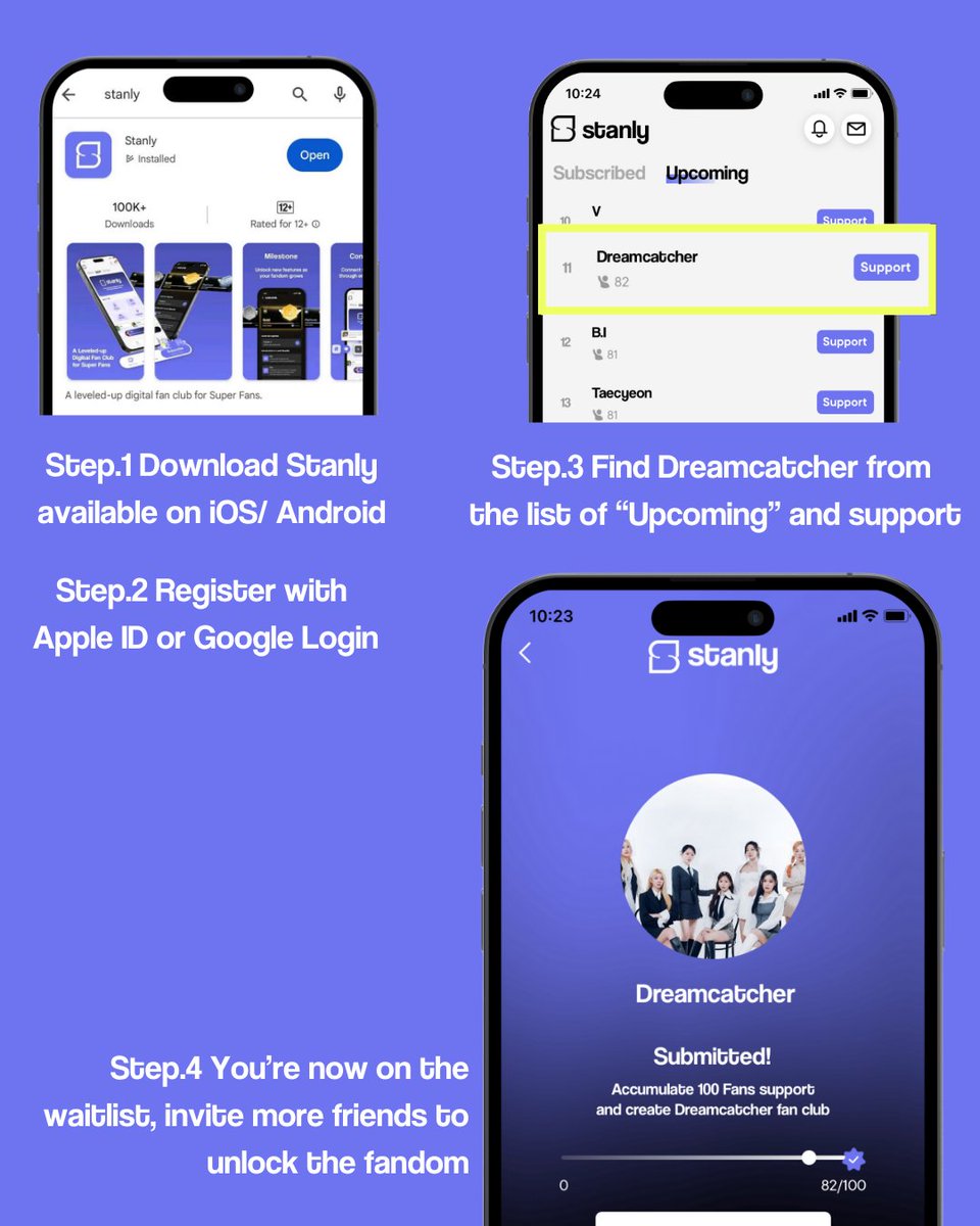 🌙 InSomnia from around the world! ✨
Looking for a special space to connect with fellow fans online? Join Dreamcatcher's fan community on Stanly! We need your support to unlock the fandom—let’s reach 100 InSomnia strong! 💖
➡️ Download “Stanly” 🔗stanly.go.link/hU1fm
➡️