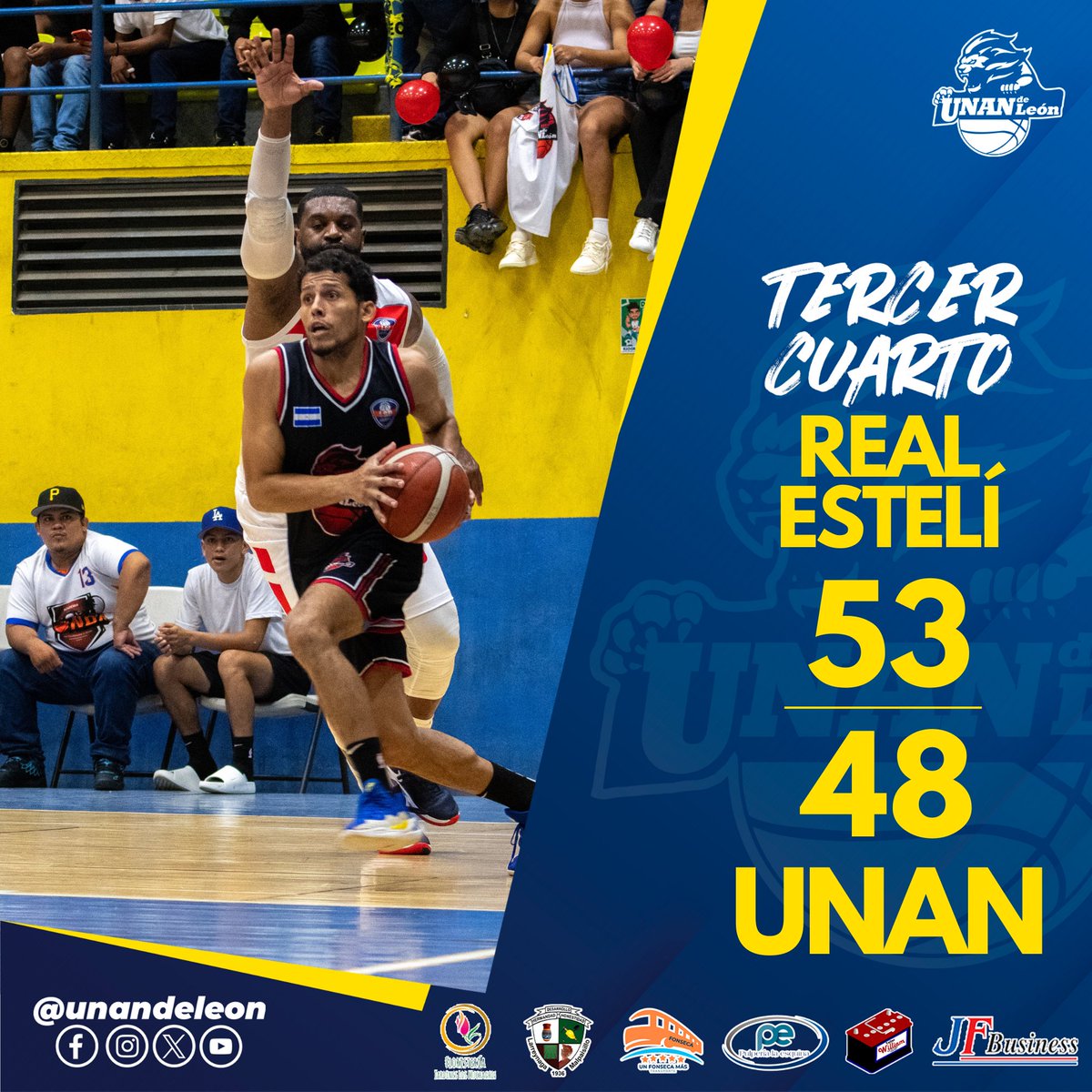 🏀 Finaliza el Tercer Cuarto 🦁

⛹️‍♂️ ¡Vamos UNAN! 🦁

 #UNANdeLeón 🦁
 #LSB2024 🏀 
#OrgullosamenteUNANLeón ⛹️‍♂️