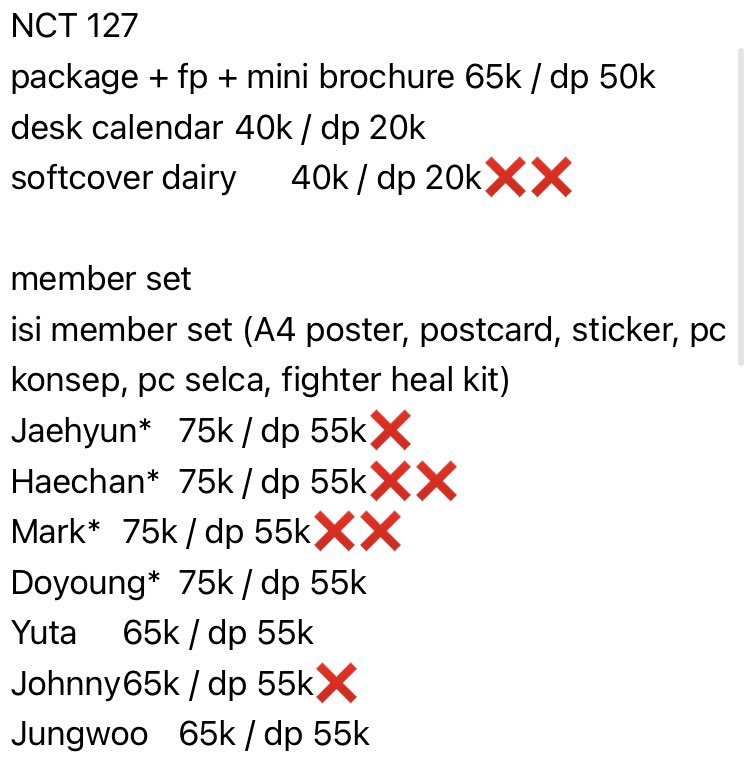CLOUDYUMGO's tweet photo. update stock 
sharing seasond greetings nct dream 3 batch, nct 127 2 batch https://t.co/uZO8UOD8z2