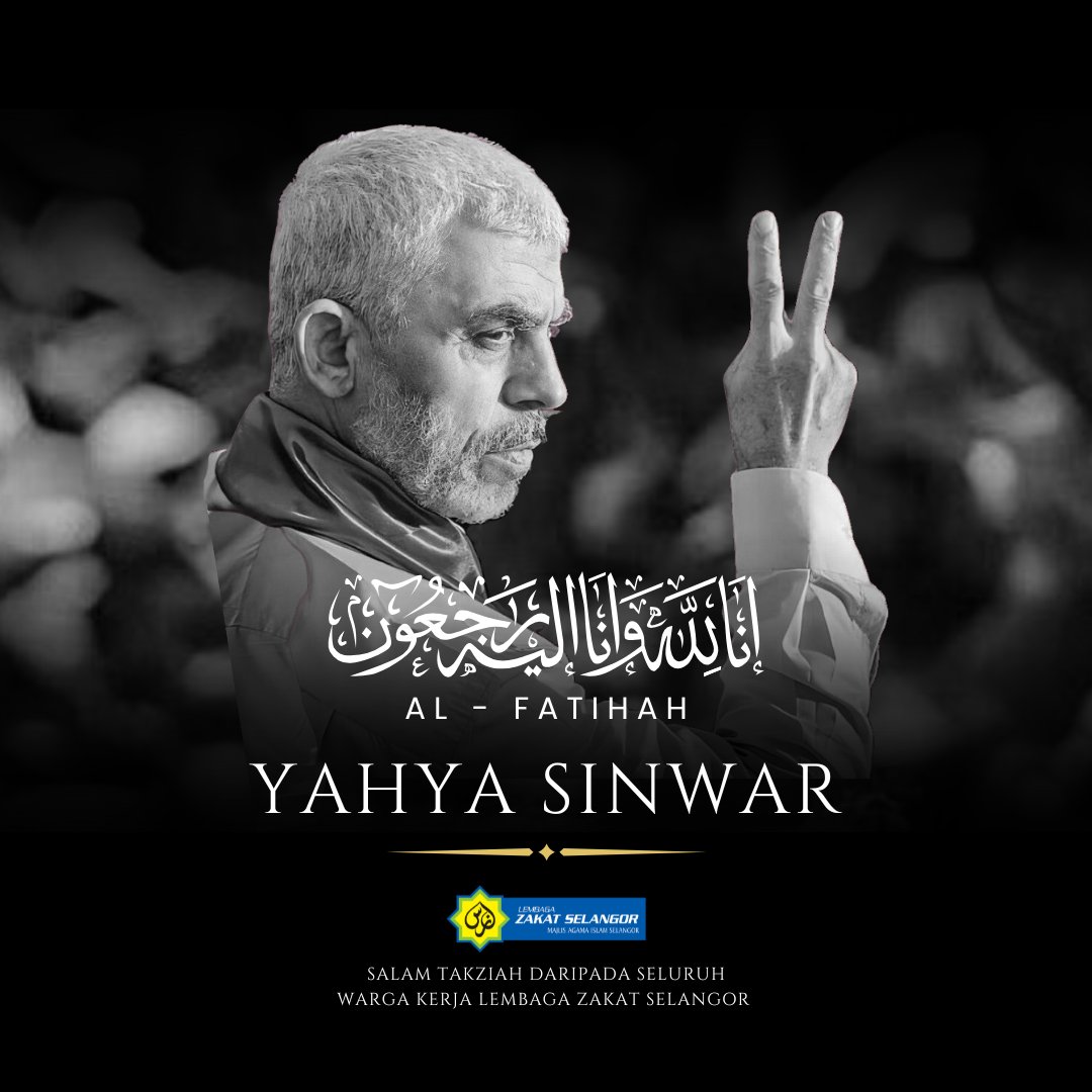 zakatselangor's tweet photo. Innalillahiwainnailahirojiun.

Syahidnya seorang lagi mujahid. Moga Allah SWT sentiasa merahmati setiap perjuangan Allahyarham dalam pembebasan Al-Aqsa.

#zakatselangor #condolences #syahid #hero #palestinetomorrowwillbefree https://t.co/4wa12F3iP9