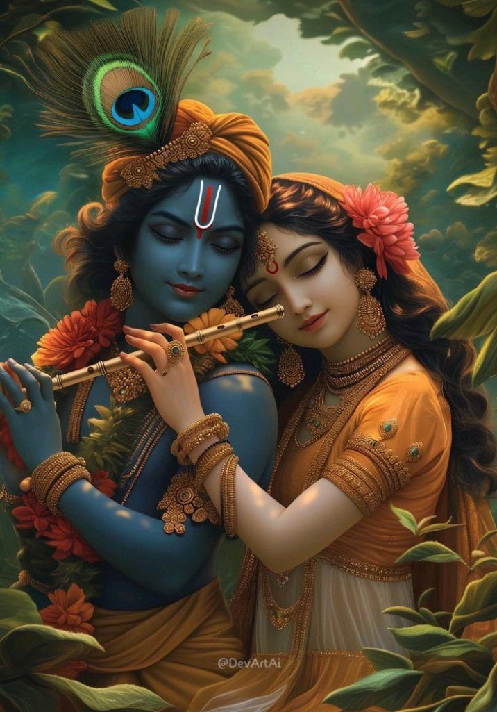 truebjym's tweet image. नीलाम्बर धरा राधा 
पीताम्बर धरो हरिः 
जीवने निधने नित्यं राधाकृष्णगतिर्मम।।
🪷श्री राधा शरणम् मम:🪷
आपका दिन शुभ हो 
#Pandey ⚔️