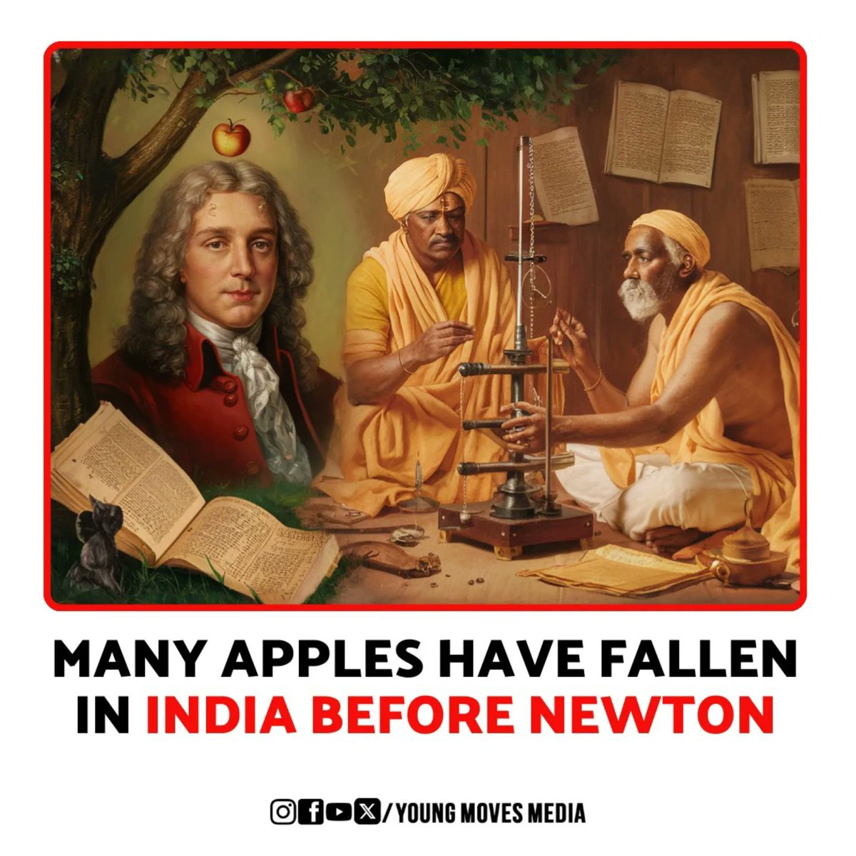 IndiaThinkForum's tweet photo. Many Apples Have Fallen in India Before Newton
Read: https://t.co/fJuMq2DMYD
#YoungMoves #Newton #Gravity #GravitationalPull #India #Bharat #SanatanDharma #Vishwaguru #AncientBharat #AncientScience #HinduScriptures #SanatanScriptures #myths #research #science #Sciencefacts https://t.co/gcPWK5rE81