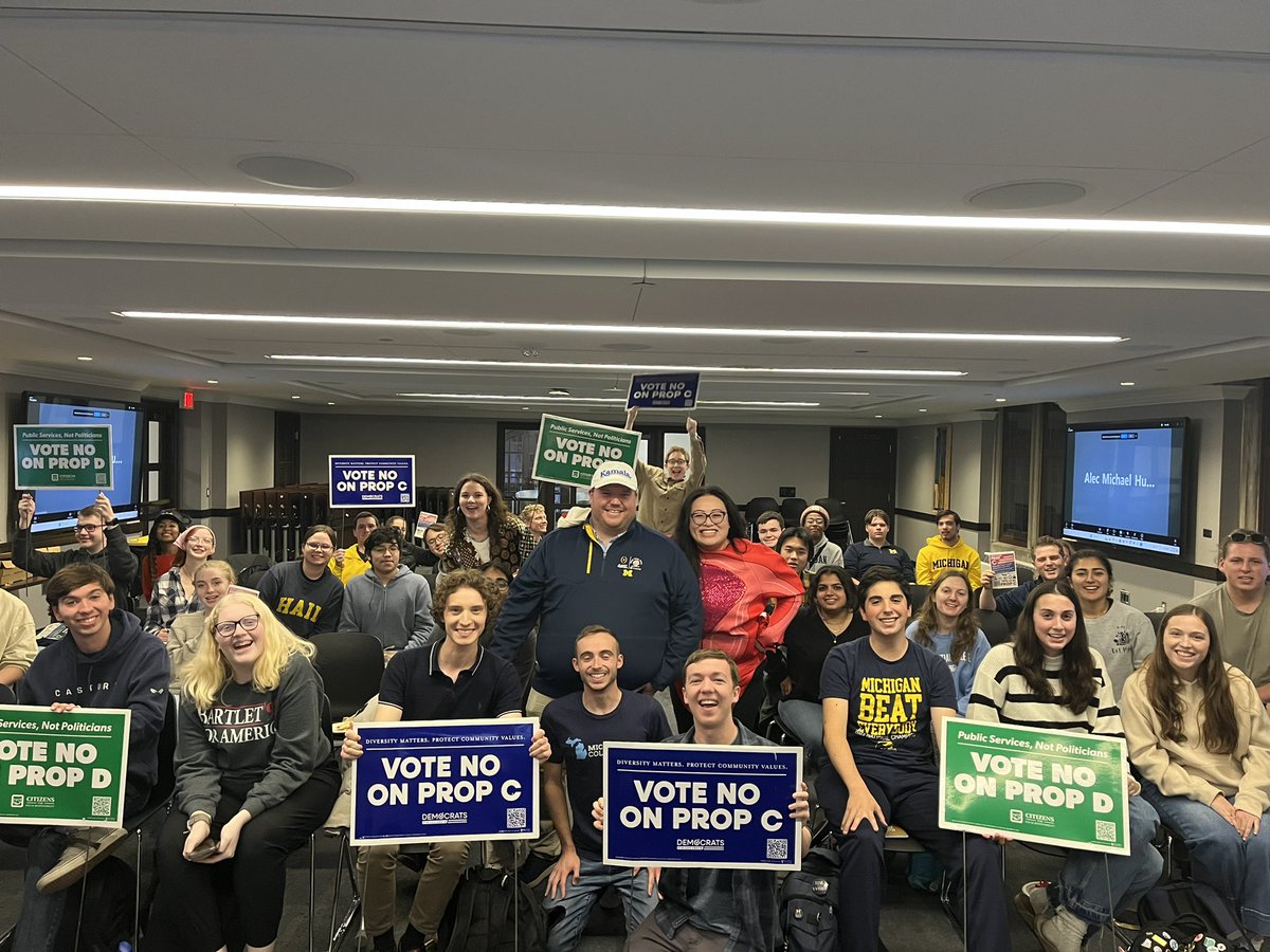 TravisRadina's tweet image. A huge thanks to the @CollegeDemsAtUM for hosting #A2Council Member Song and I tonight to discuss down-ballot races — and for their steadfast commitment to defending #AnnArbor elections and local progressive values by taking time to understand &amp;amp; oppose Ann Arbor Proposals C &amp;amp; D.