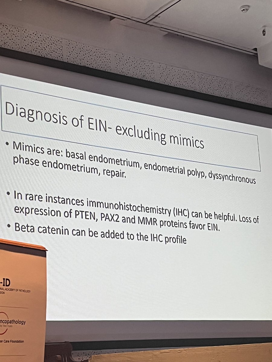 Trupti2410's tweet photo. #IAPID annual cme .. surgical pathology of endometrium … talk on #EIN… diagnostic criteria, minims and practical tips shared by Dr Pravin Mahajan https://t.co/RXCENVimI6