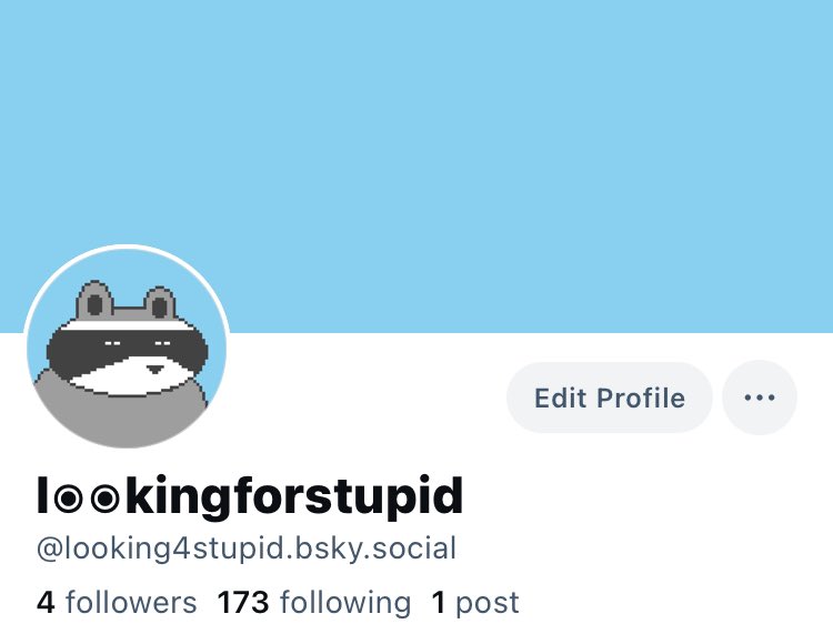 looking4stupid's tweet image. 🟦