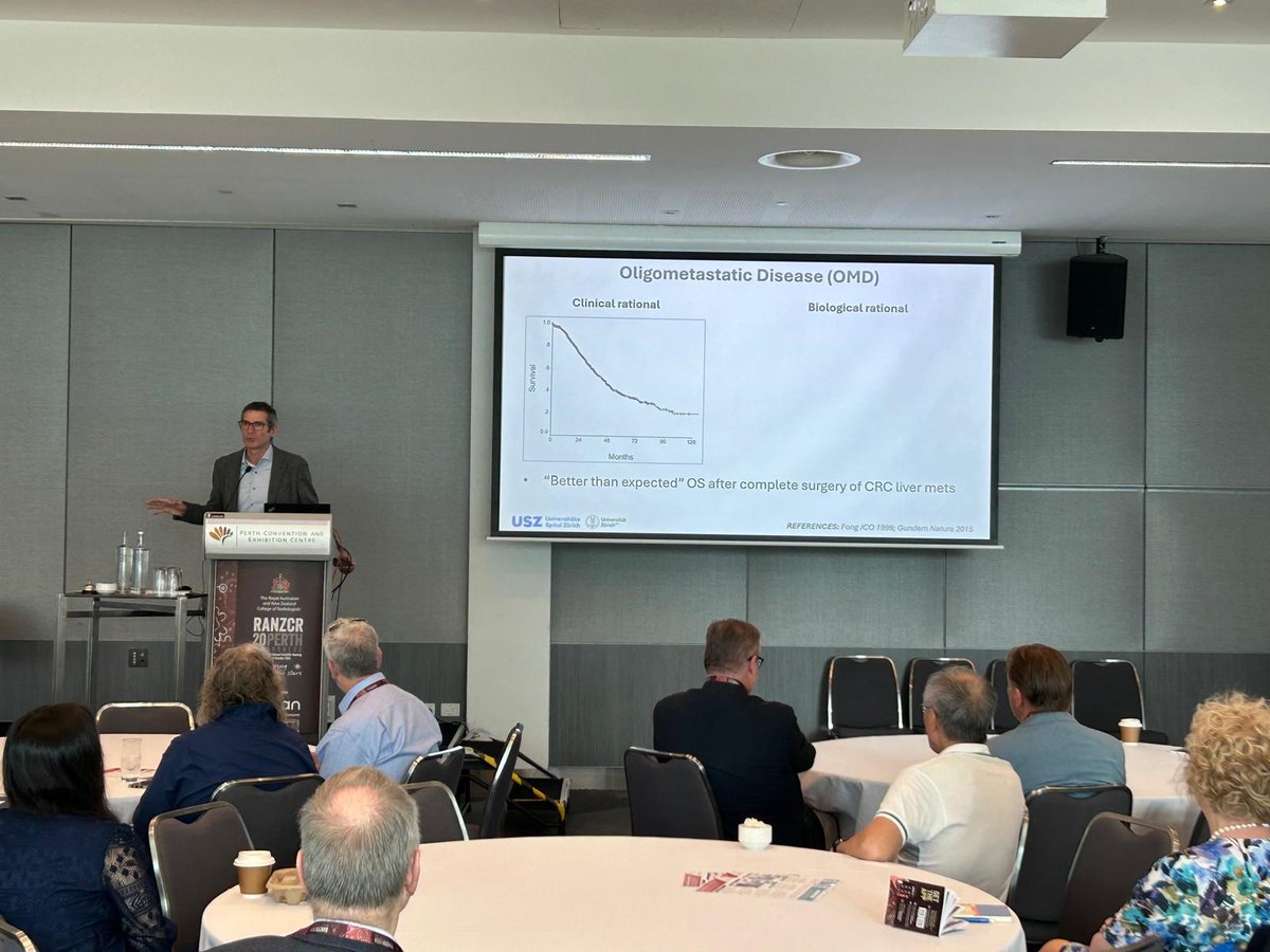 The <a href="/ESTRO_RT/">ESTRO</a> session at #RANZCR2024 ASM, led by A/Prof Suki Gill and Dr Gerry Adams, showcased cutting-edge discussions on radiotherapy for metastatic disease.

Thank you to all the speakers for sharing their expertise.

#Radiotherapy #ProstateCancer #SBRT #ESTRO