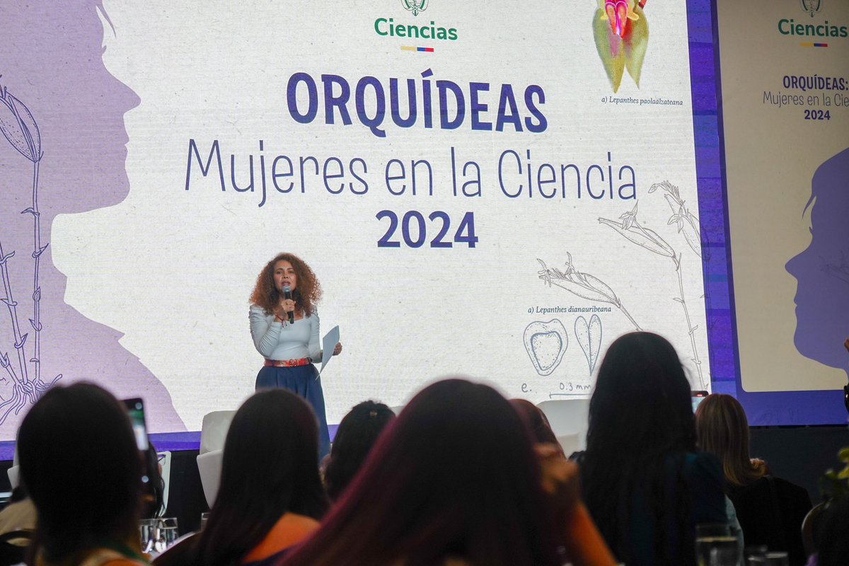 MincienciasCo's tweet photo. En la 'Noche de gala', la ministra @YeseniaOlayaR dio apertura oficial a la segunda cohorte del #ProgramaOrquideas , mujeres líderes que desde la Ciencia, Tecnología e Innovación fortalecerán el desarrollo y la participación de más mujeres desde las diferentes regiones de 🇨🇴. https://t.co/fMZFX9PAYI