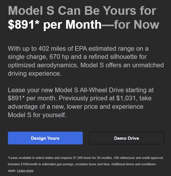cmon <a href="/elonmusk/">Elon Musk</a> <a href="/Tesla/">Tesla</a> please stop with the "including gas savings" when you quote prices.  Especially when you're sending emails to a registered Tesla owner.  Love my Model S