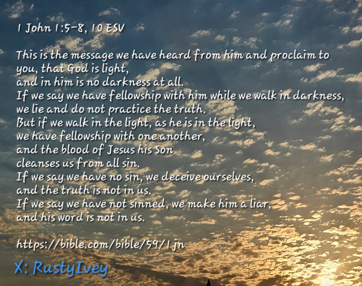 RustyIvey's tweet photo. If you care more about...
If you live just a private...
If your faith doesn't affect...
                                      1 John 1: 5-10 https://t.co/cDOXflMqIe
