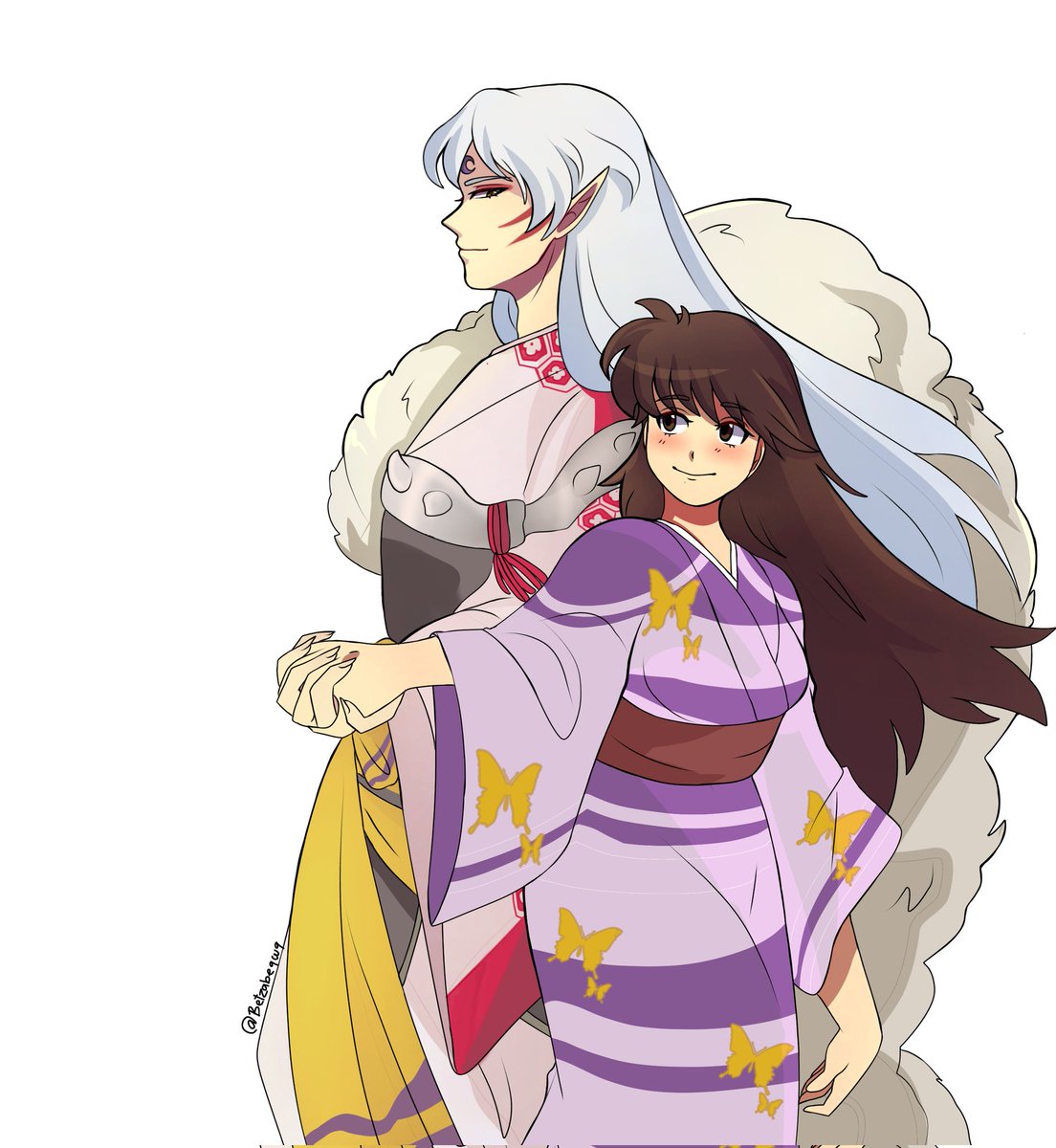 Betzabeqwq's tweet photo. :3 Dibujo de Sesshomaru y Rin que acabo de terminar hace poco 
#Sesshomaru  #Rin https://t.co/Vv4QEfEclF