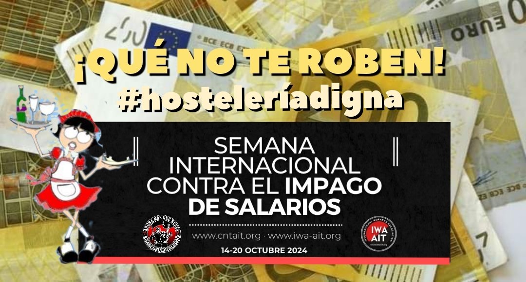 alcomar85's tweet photo. #HosteleríaDigna
#impago
#robodesueldo
¡QUÉ NO TE ROBEN!
Ni robo, ni impago https://t.co/q3YDjYKY6z