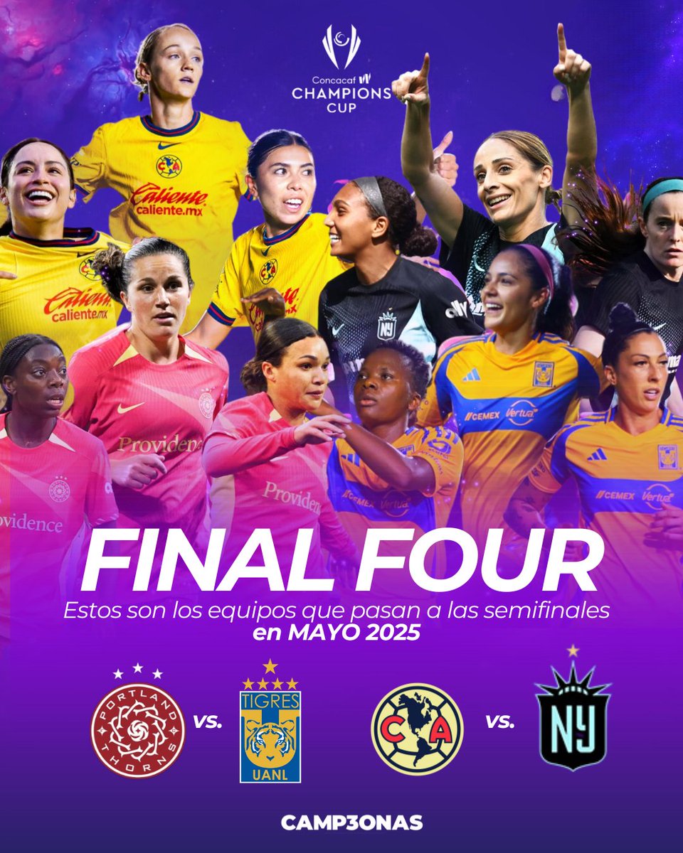 ¡Habemus Final Four! Tras una intensa fase de grupos oficialmente tenemos a los 4 equipos que disputarán las semifinales de la <a href="/concacafw/">Concacaf W</a> Champions Cup . ¿A quién quieres ver en la final?💪✨