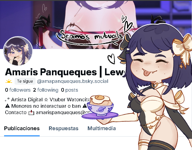 AmaPanqueques's tweet photo. Vi mucho movimiento en la comunidad, por lo que aproveche para unirme al barco, pasa tu bluesky para ser mutuals y darnos apoyo 🫶💜 https://t.co/G1QDD8XNSL