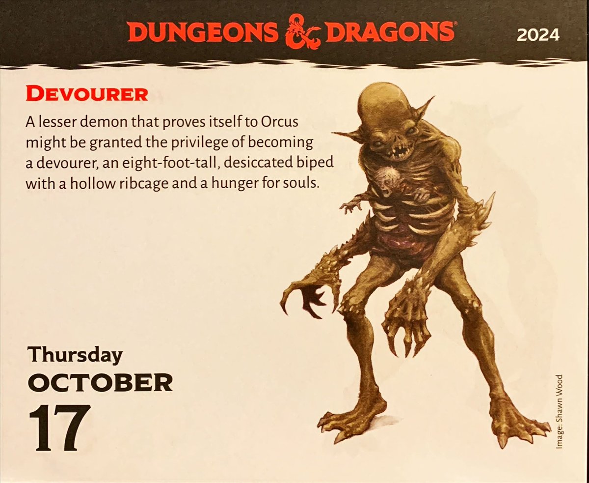 DMImprov's tweet image. #dnd #dndart #Devourer #Demon #Abyss #Calendar2024 #dndcalendar