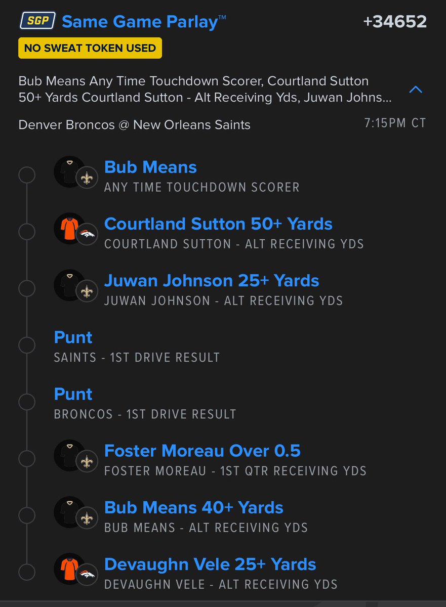 TheBartelSports's tweet photo. 🚨BSN MEGA LOTTO TNF PARLAY🚨

Collab w/@logankuehn7 @hunterflan @pop03__ @trevorlayne3🫡

#Fanduel #TheBSNCrew #TNFonPrime https://t.co/XeCWxDSM0d