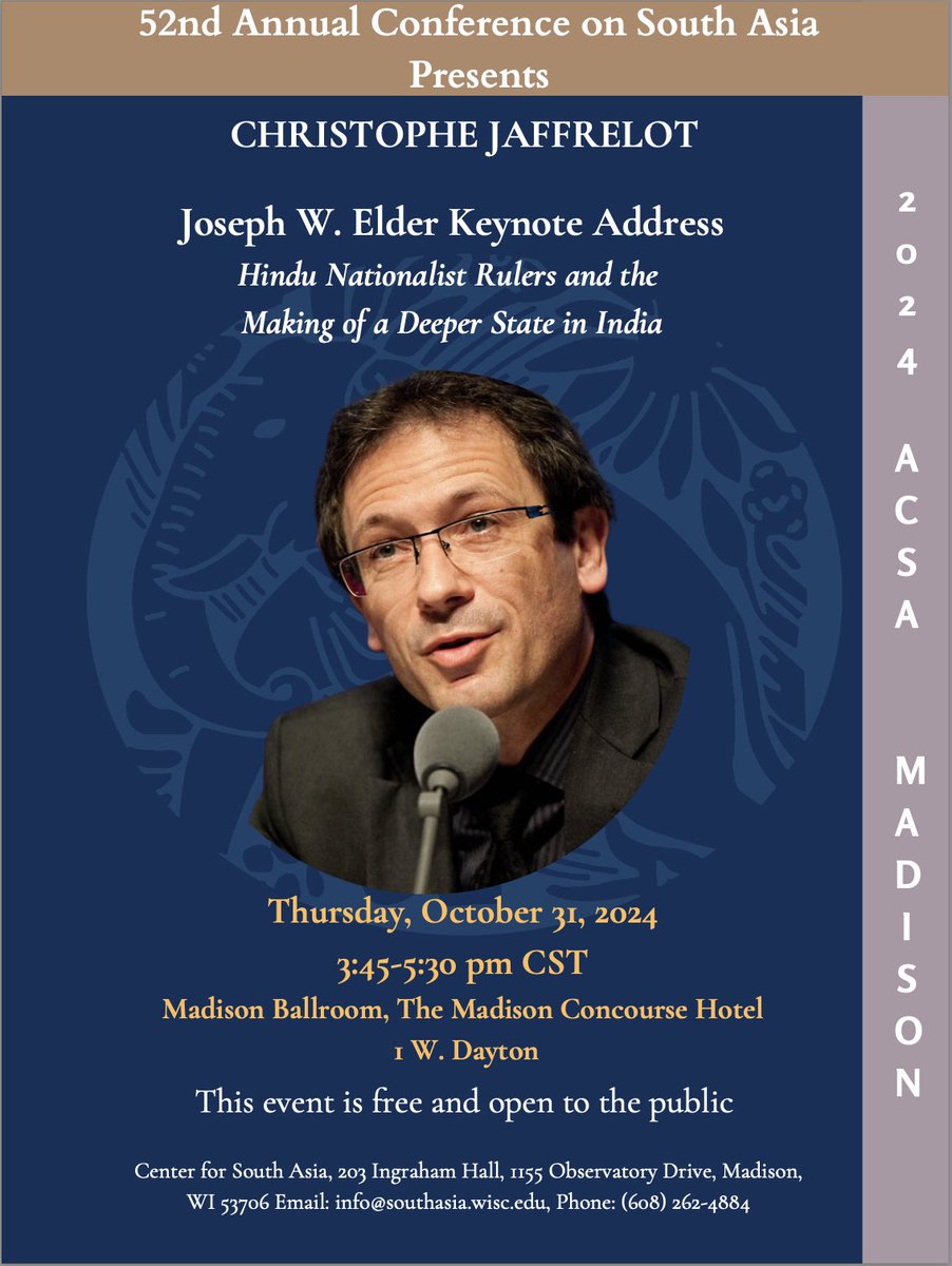 Shahana Munazir (@munazirs) on Twitter photo The Annual conference on South Asia is around the corner! Join us <a href="/UWMadison/">UW–Madison</a> <a href="/ACSAMadison/">Conf. on South Asia</a> <a href="/jaffrelotc/">Jaffrelot Christophe</a> The Annual conference on South Asia is around the corner! Join us <a href="/UWMadison/">UW–Madison</a> <a href="/ACSAMadison/">Conf. on South Asia</a> <a href="/jaffrelotc/">Jaffrelot Christophe</a>