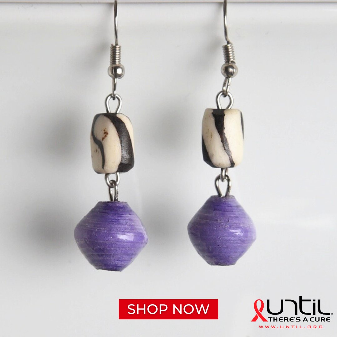 New earrings are now on our shop! 😍 Each purchase directly impacts communities in Uganda by providing education and employment opportunities! 💜 Available in various colors.  Shop now! store.until.org/jewelry/Earrin…