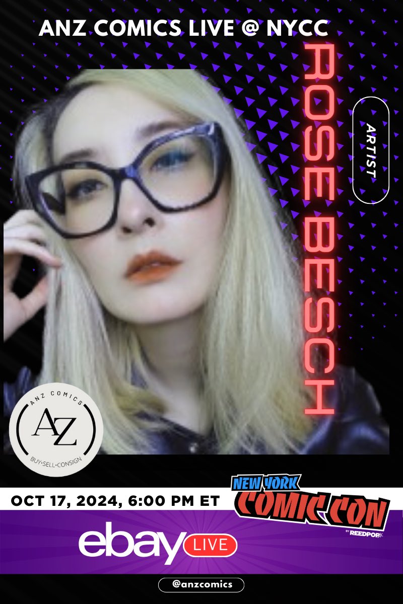 Rose Besch is LIVE NOW! 10/17 6:30pm From NEW YORK with ANZ COMICS 🔥google.com/url?q=https://…

#comiccon #nycc #anzcomics #comiccon