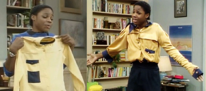 Oct 18, 1984: 40 years ago, the episode of The Cosby Show where Theo wanted a Gordon Gartrelle shirt aired for 1st time. #80s <a href="/MalcolmJamalWar/">Malcolm-Jamal Warner</a>
