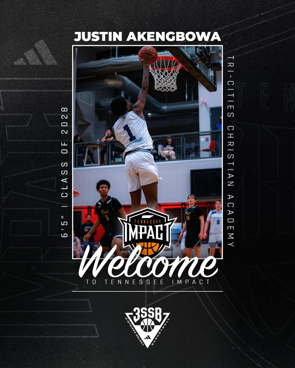 Tennessee Impact Basketball (@tennimpact) on Twitter photo Welcome 2028 @justinakengbowa to the 15u Adidas <a href="/3SSBCircuit/">3Stripes Select Basketball</a> team and the Tennessee Impact family.
<a href="/PrepHoopsTN/">Prep Hoops Tennessee</a> <a href="/PhenomExposure/">Phenom_Exposure</a> <a href="/3SSBCircuit/">3Stripes Select Basketball</a> @Hoopseen <a href="/Tnprephoops/">Andre Whitehead</a> @MadeHoops <a href="/Phenom_Hoops/">Phenom Hoop Report</a> <a href="/OntheRadarHoops/">Shun Williams</a> #adidashoops #3SGB #3SSB #madehoops <a href="/TravisGrafHoops/">Travis Graf</a> <a href="/ChaeseVaudrin/">Chaese Vaudrin</a> Welcome 2028 @justinakengbowa to the 15u Adidas <a href="/3SSBCircuit/">3Stripes Select Basketball</a> team and the Tennessee Impact family.
<a href="/PrepHoopsTN/">Prep Hoops Tennessee</a> <a href="/PhenomExposure/">Phenom_Exposure</a> <a href="/3SSBCircuit/">3Stripes Select Basketball</a> @Hoopseen <a href="/Tnprephoops/">Andre Whitehead</a> @MadeHoops <a href="/Phenom_Hoops/">Phenom Hoop Report</a> <a href="/OntheRadarHoops/">Shun Williams</a> #adidashoops #3SGB #3SSB #madehoops <a href="/TravisGrafHoops/">Travis Graf</a> <a href="/ChaeseVaudrin/">Chaese Vaudrin</a>