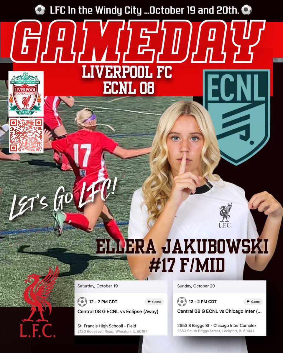 Ellera Jakubowski (@ejakubowski4) on Twitter photo Traveling for two ECNL games in the Chicago Area! Some of the best in the Mid West will be playing!. <a href="/ECNLgirls/">ECNL Girls</a> Traveling for two ECNL games in the Chicago Area! Some of the best in the Mid West will be playing!. <a href="/ECNLgirls/">ECNL Girls</a>