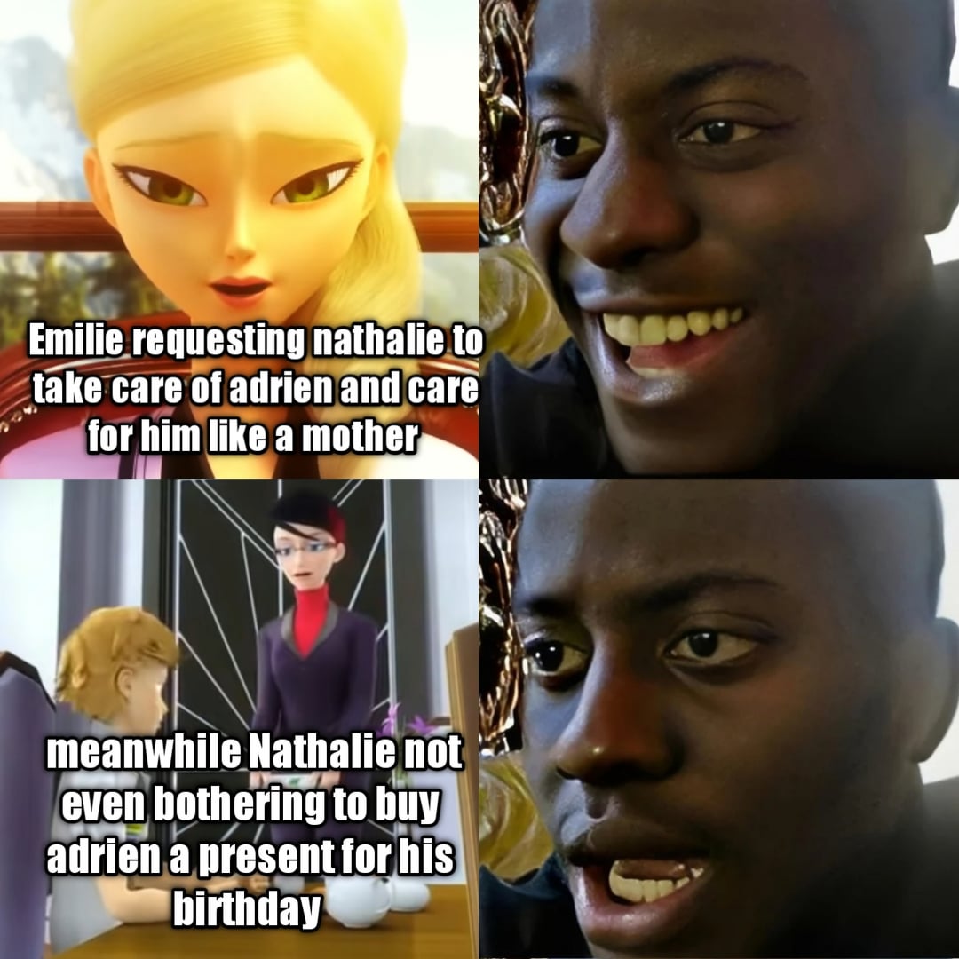 JeclesLady's tweet photo. Me hallé estas imágenes en Google y ya me acordé de todas las cosas malas que cometió Nathalie 💀
Se me hace incoherente de que ella diga que quiere a Adrien, pero ella no se molestó en comprarle un regalo para su cumple (le salió más fácil robarse+
#MLBLondon #MiraculousLadybug https://t.co/Tw6tasoz9A