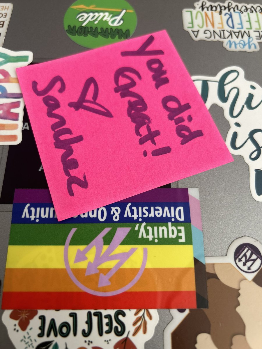 There’s nothing better than a <a href="/NikkiNYtoVA/">Nicole Sanchez-Coe</a> positive note. She’s been leaving them for me since we taught together. Strong tier 1 strategy for staff and students.