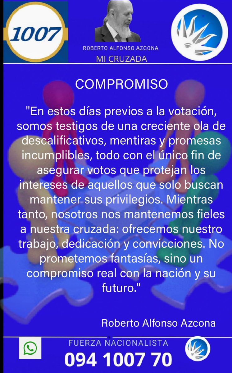 RobertoAzcona3's tweet photo. Ser honorable 
@elpaisuy @TelemundoUY @1007_uy @5noticiasuy @TelenocheUy @roxanacorbran https://t.co/EJNxyyJKpa