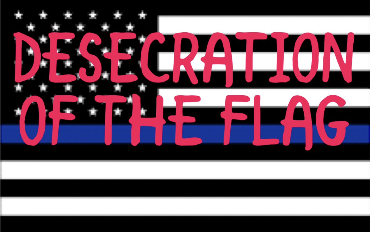 DaMihi_Libertas's tweet image. law.cornell.edu/uscode/text/4/3

Does anyone realize how many MAGAts broke the flag code law on January 6th? 

Does anyone realize the “thin blue line” flag is desecration of the flag?

THERE IS ONLY ONE FLAG IN THIS COUNTRY 🇺🇸

THIN BLUE LINE = INSURRECTION 

#WeirdMAGA 
#FlagCode
#USA