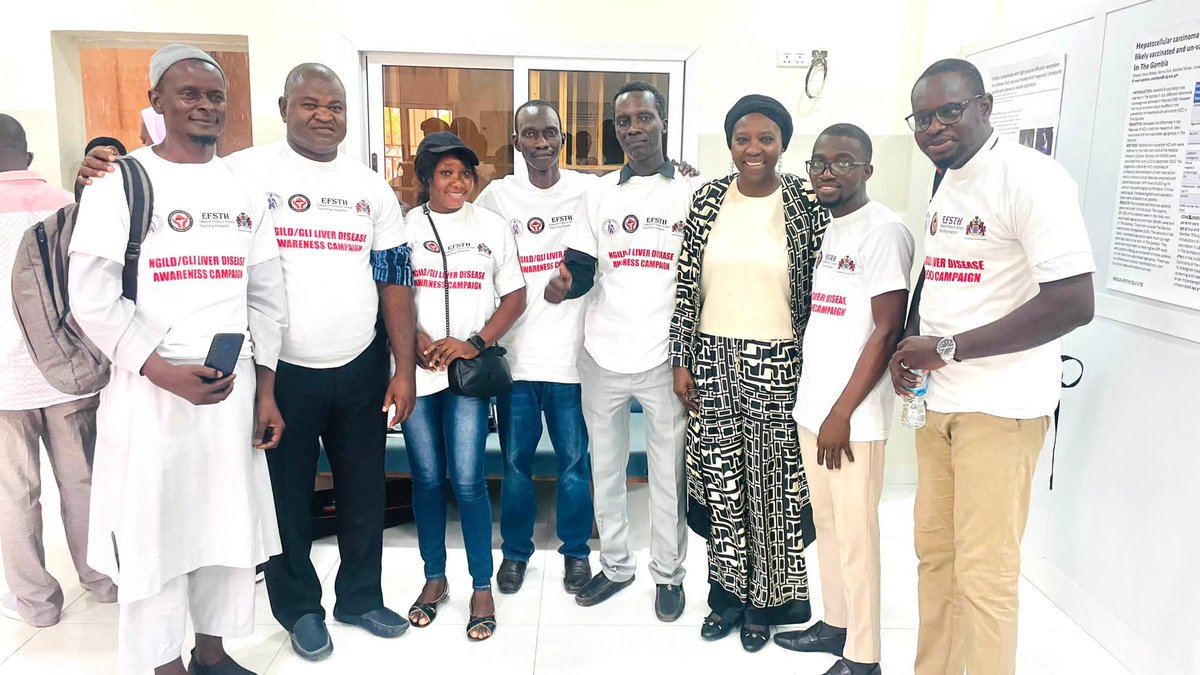 sobittaye's tweet photo. A great team on awareness campaign on liver disease in THe Gambia- National GI and liver disease center (NGILD -EFSTH) https://t.co/C1PXpko5C7