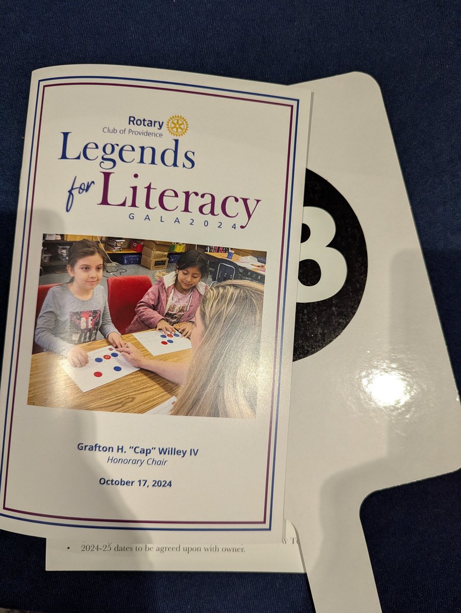 Lovely invitation from the @providencerotary for the Legends of Literacy Gala! Such a fun event!