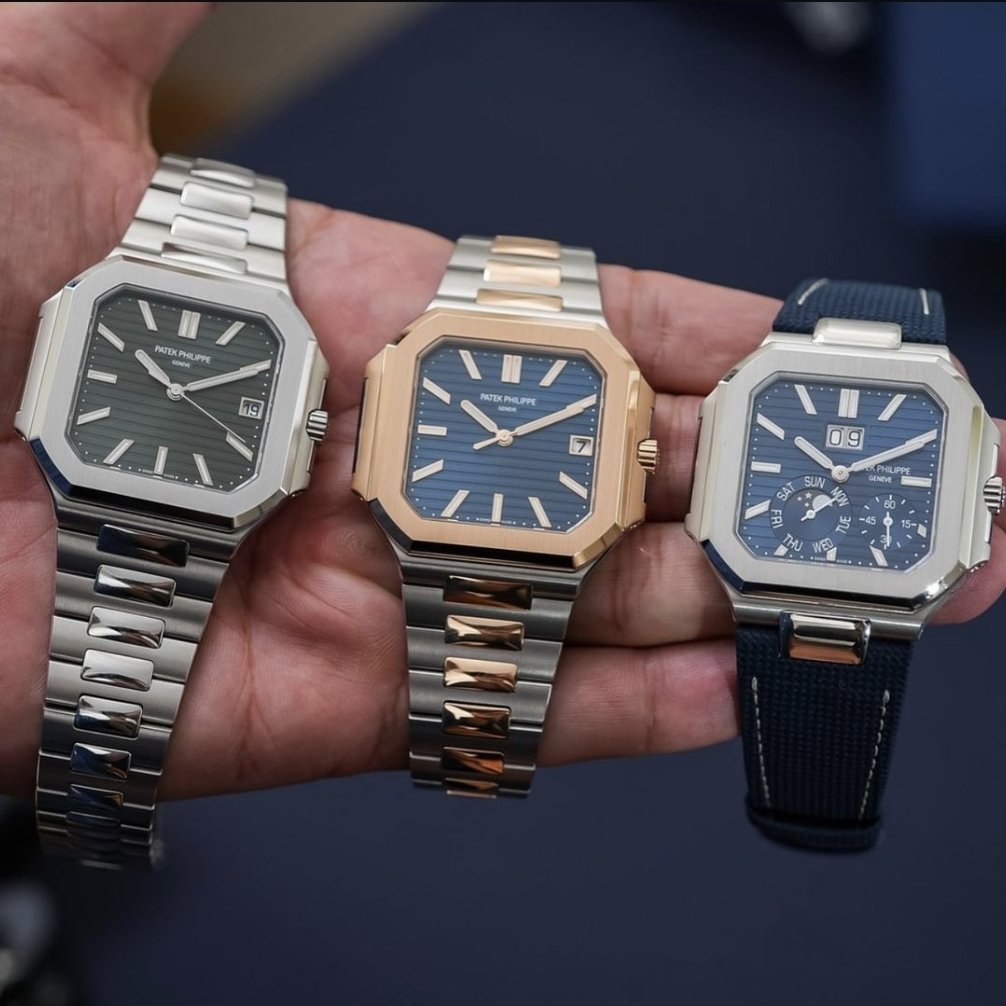 GlobalWatchClub's tweet photo. Patek Philippe has just launched its first brand new collection in 25 years! CUBITUS.

I'm going to be honest, I'm not a fan of it 🫤 Maybe it will grow on me, though, as so many other models have... https://t.co/4VBnCZVWg2