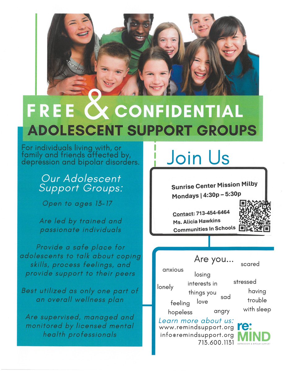MissionMilby's tweet photo. Sign up for our Adolescent Support Group starting on Monday. https://t.co/6TIu4Qp4mR