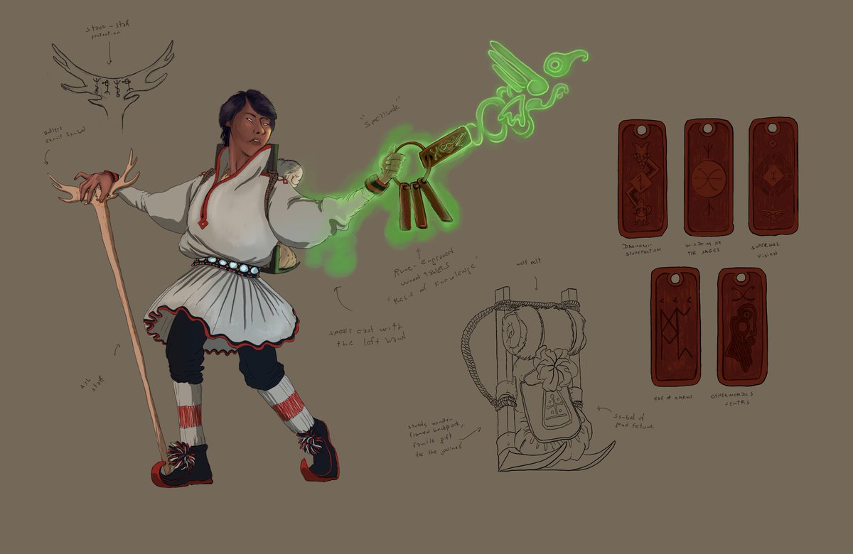 Second character design breakdown for the upcoming Rimholm crowdfunding campaign.

Tonight I wanna talk about Simit, our resident Magician.

indiegogo.com/projects/rimho…