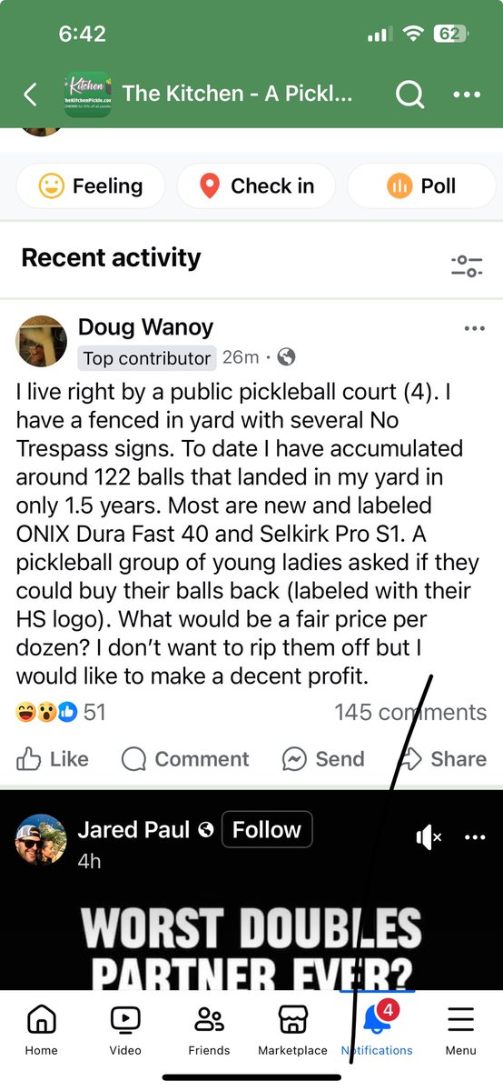 festive2018's tweet image. I put this post  on The Kitchen. It’s a big pickleball Facebook group. They are getting severely mad at me. 145 comment in 30 minutes.