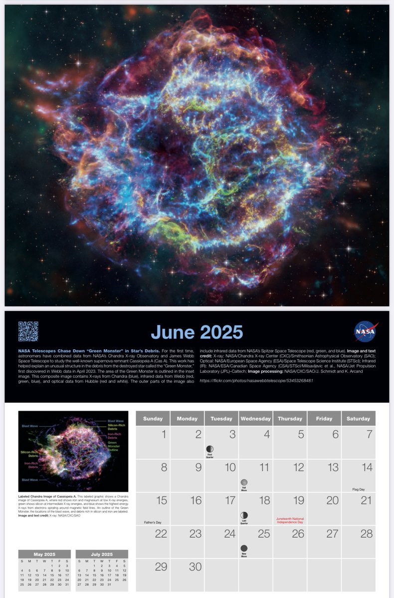 Danny Milisavljevic (@astro_dan_mil) on Twitter photo Our <a href="/NASAWebb/">NASA Webb Telescope</a> data of supernova remnant is featured in the 2025 <a href="/NASA/">NASA</a> Science Calendar. Check it out! Our <a href="/NASAWebb/">NASA Webb Telescope</a> data of supernova remnant is featured in the 2025 <a href="/NASA/">NASA</a> Science Calendar. Check it out!