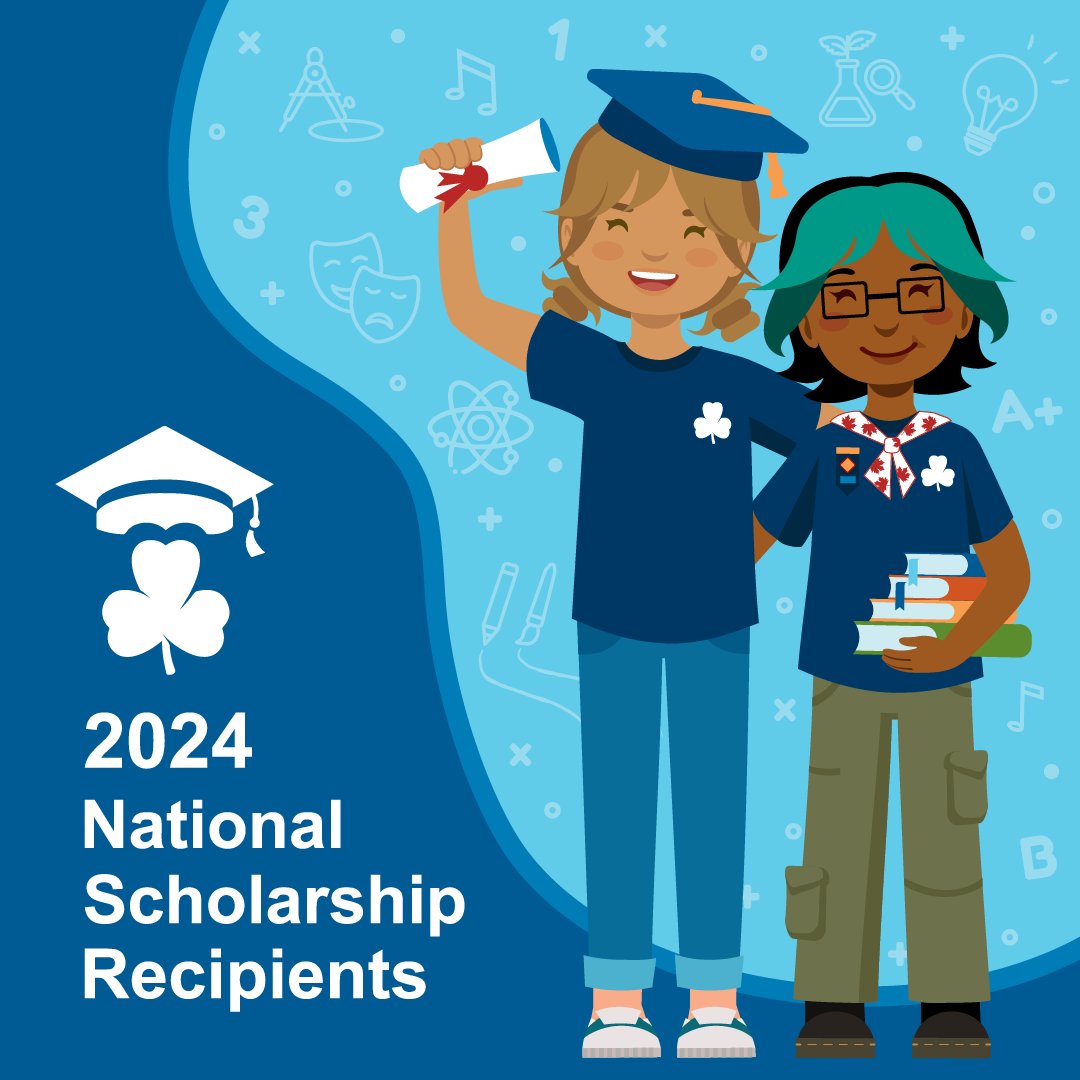 girlguidesofcan's tweet photo. Girl Guides is here to help you follow your dreams! 📚✨

The National Scholarship Program recognizes the extraordinary accomplishments of our members and supports them as they pursue their educational goals.

Meet the 2024 scholarship recipients ➡️ https://t.co/hfWgJfdVUH https://t.co/kN3IWy4KBM